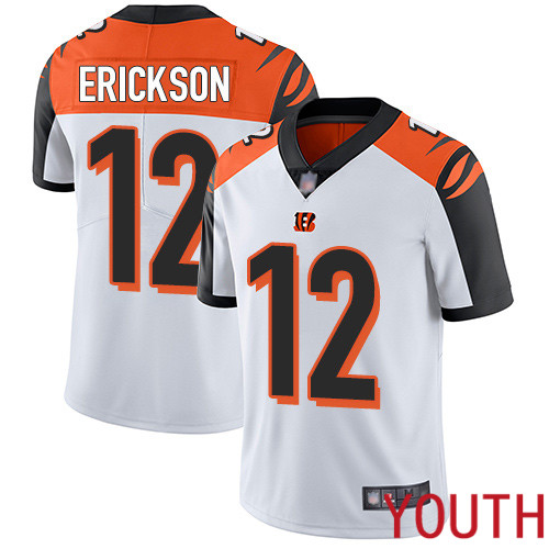 Cincinnati Bengals Limited White Youth Alex Erickson Road Jersey NFL Footballl #12 Vapor Untouchable